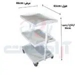 ترالی زیبایی 3 طبقه ABS آراصنعت کد 800 - Image 2